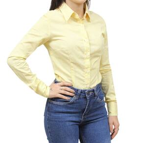 Camisa Xadrez Feminina Amarela Classic 38227