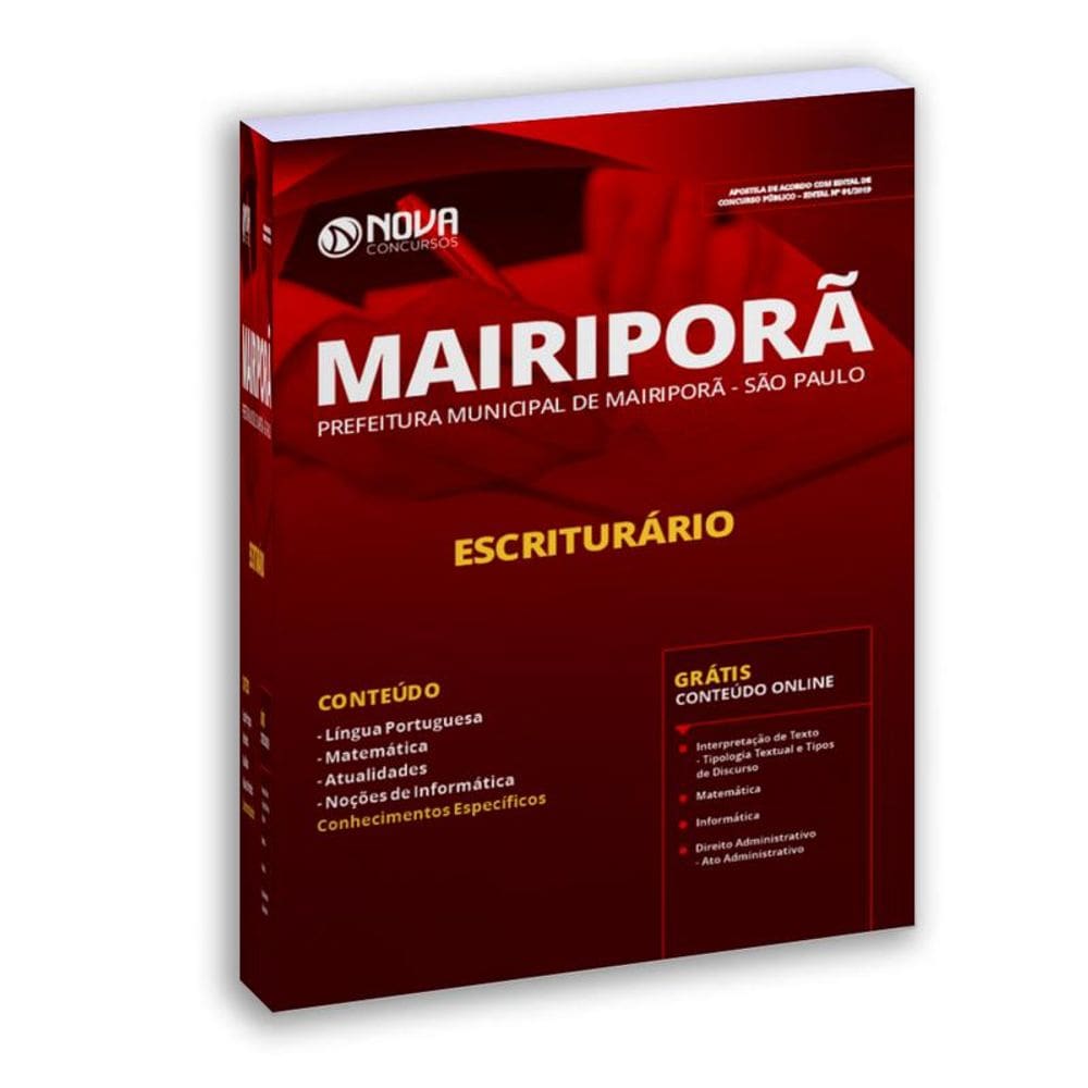 Mairiporã Sp 2019 Escriturário