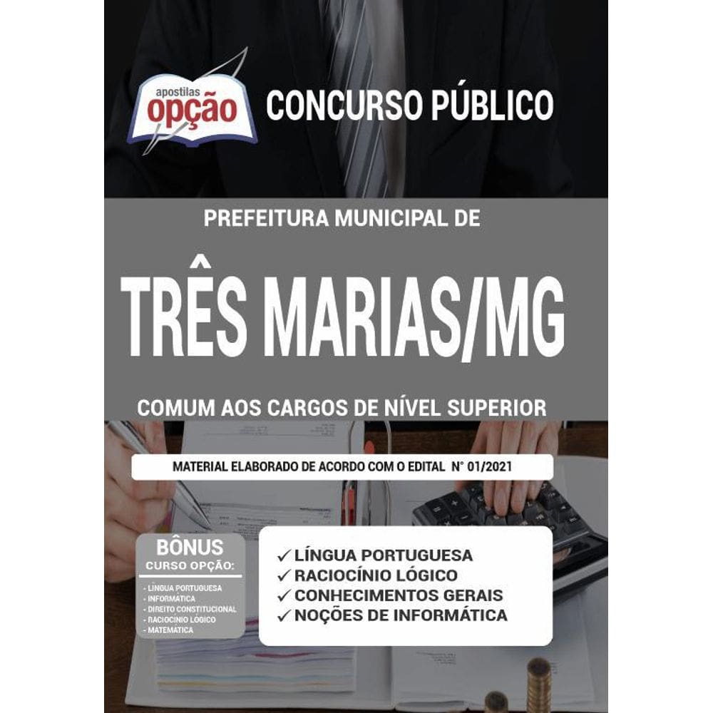 Apostila Concurso Três Marias Mg - Cargos De Nível Superior