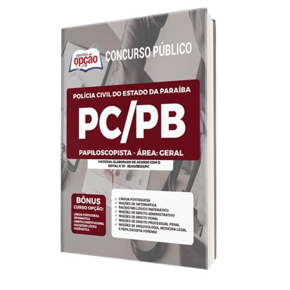 Apostila Concurso Pc Pb - Papiloscopista - Área: Geral