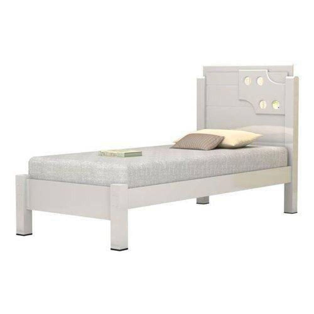 Cama De Solteiro Luíza 0,90 Branco - Vitamov 0260110