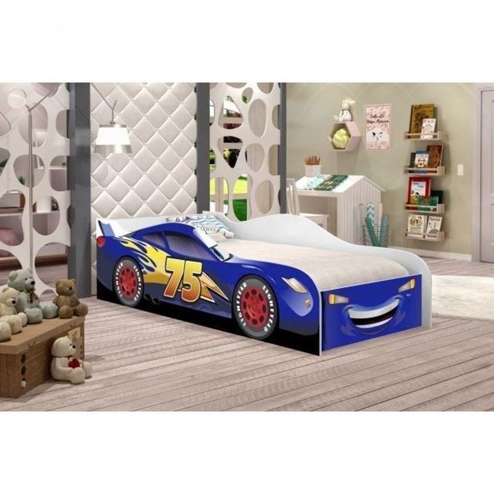 Cama Carro Solteiro 08 Azul - Cambel