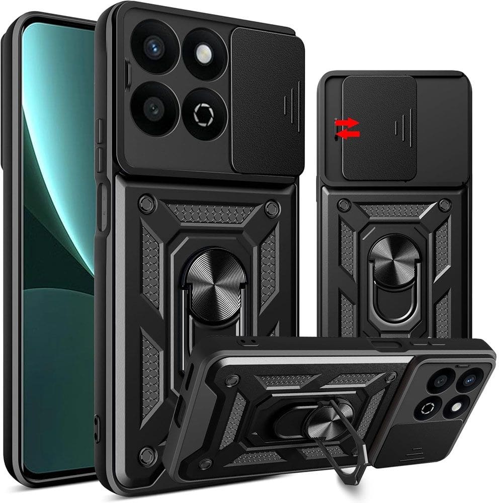 Capa Capinha Case para Honor Play 60 Plus - Protetora Resistente Anti Impacto Queda Armadura Militar Cor:Preto