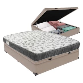 Cama Baú Ortobom Víuvo Iso100 Bege D33 Conforto Firme Bege
