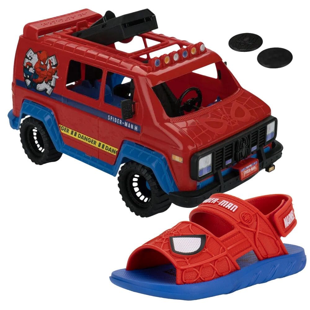 Kit Papete Infantil Homem Aranha E Furgão Grendene Kids 23222