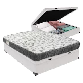 Cama Baú Ortobom Víuvo Iso100 Bege D33 Conforto Firme Branco