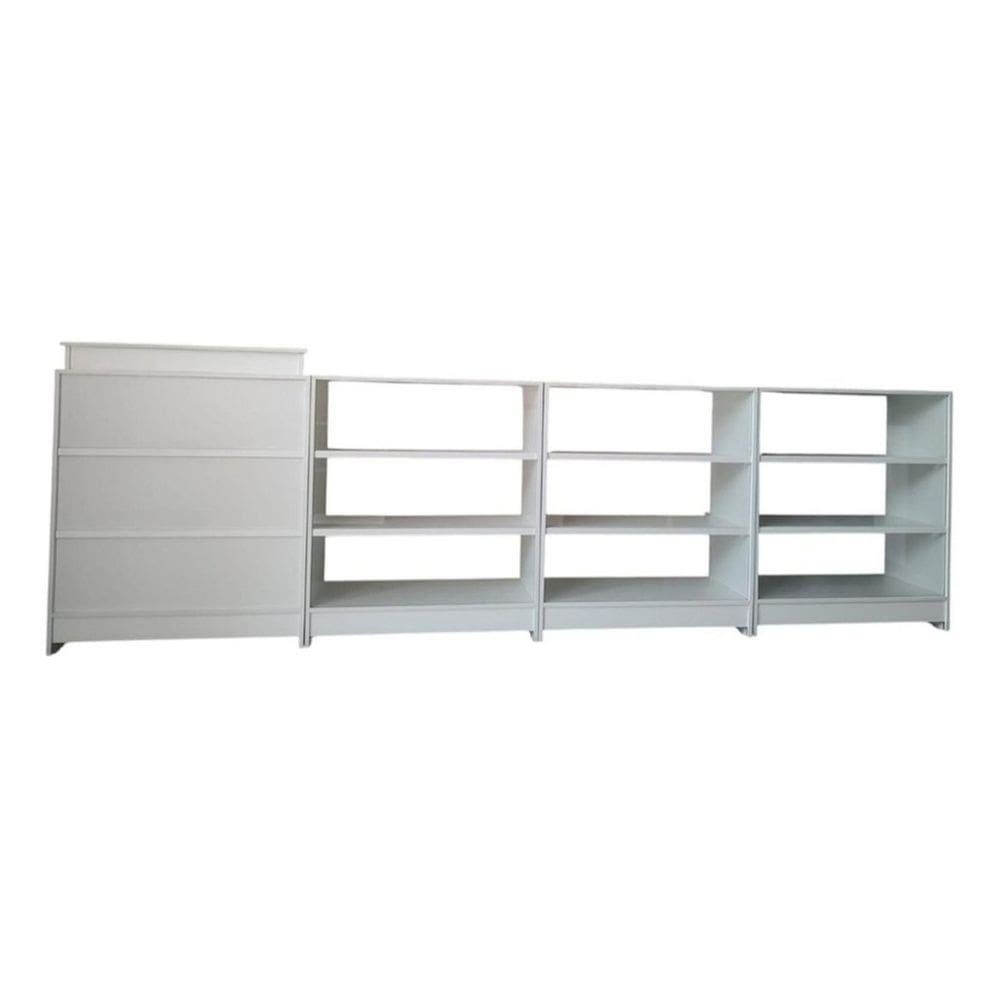 Balcão Z Expositor Branco 110X348X38 Cm - Deep
