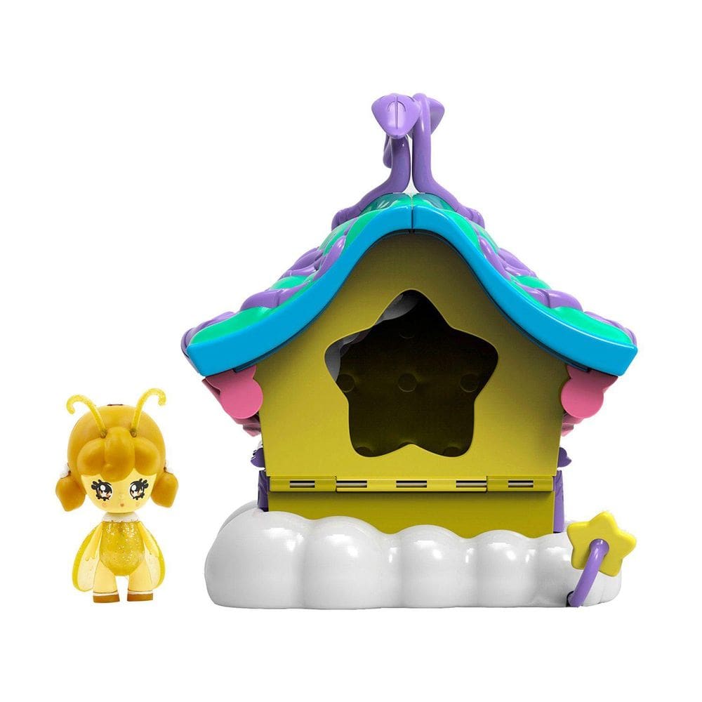 Boneca Glimmies Com Casinha Amarela Brilhosa Glimtern BR736 Multikids