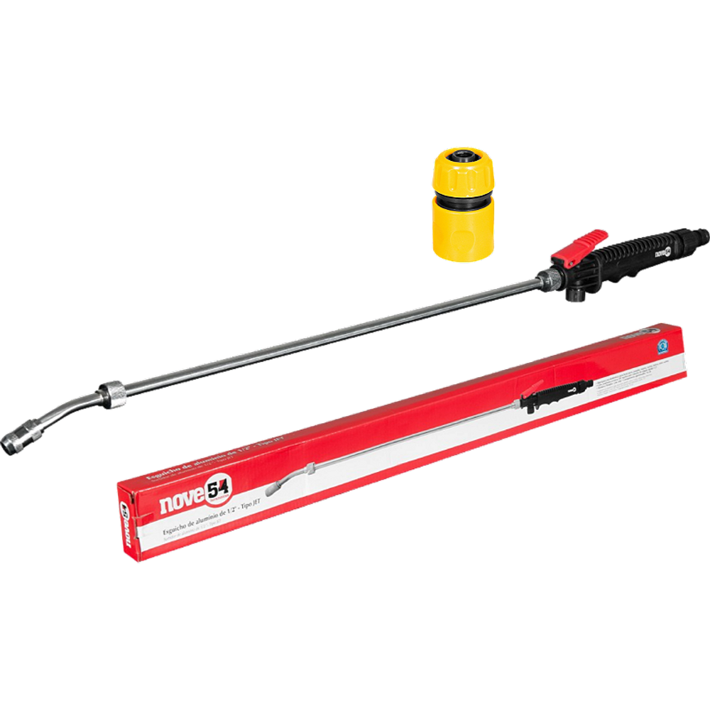 Esguicho de alumínio de 1/2" tipo jet, 76cm NOVE54 + engate
