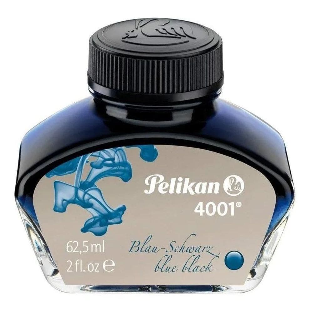 Tinta Para Caneta Tinteiro Pelikan - 4001 Azul Preto 62,5Ml