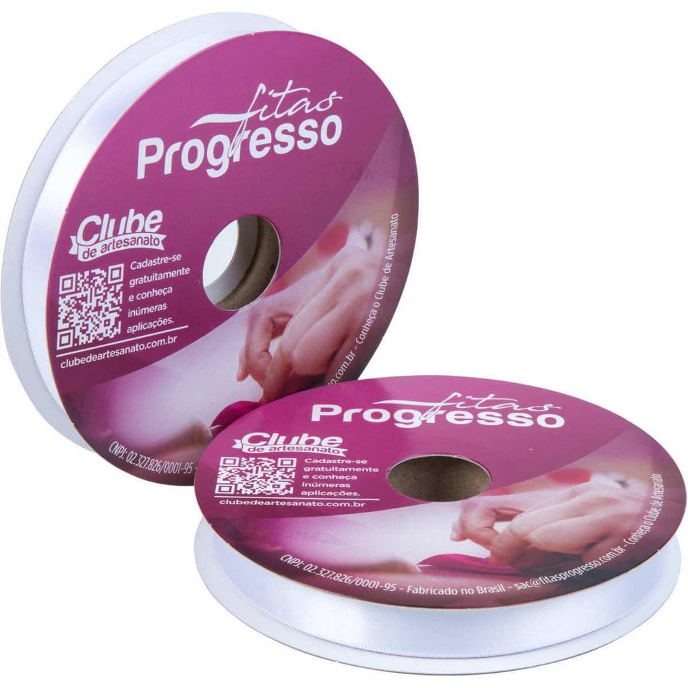 Fita De Cetim 15Mm 50Mts. Branco 201