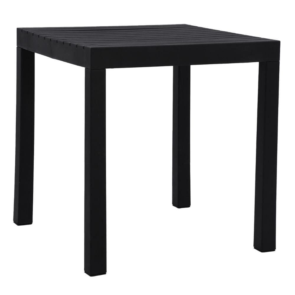 Mesa de Jantar Área Externa Quadrada Creta Pequena Fratini 72 cm (largura) em Polipropileno Preto