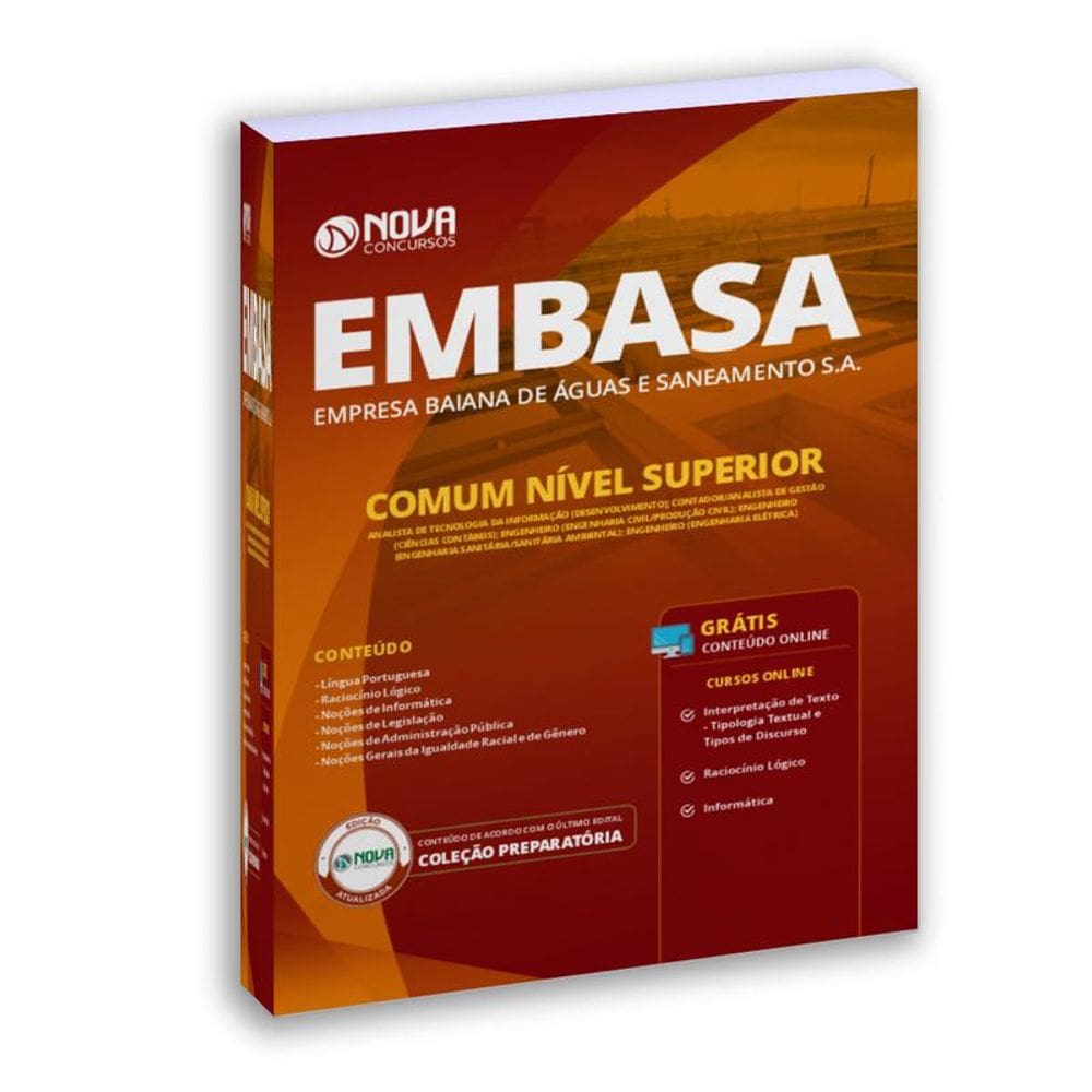 Apostila Embasa 2019 Comum Aos Cargos De Nível Superior