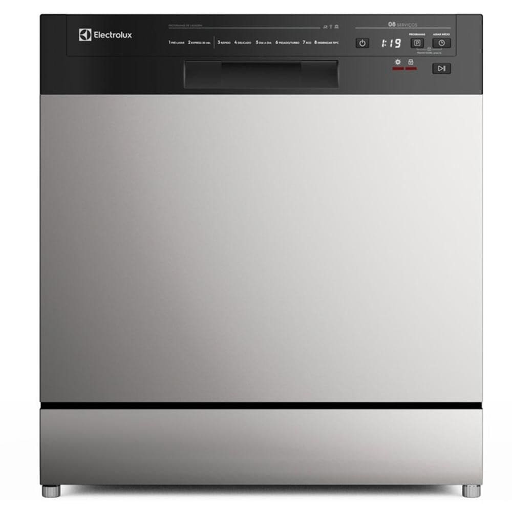 Lava-Louça Electrolux Inox com 8 Serviços, 8 Programas de Lavagem - LS08E