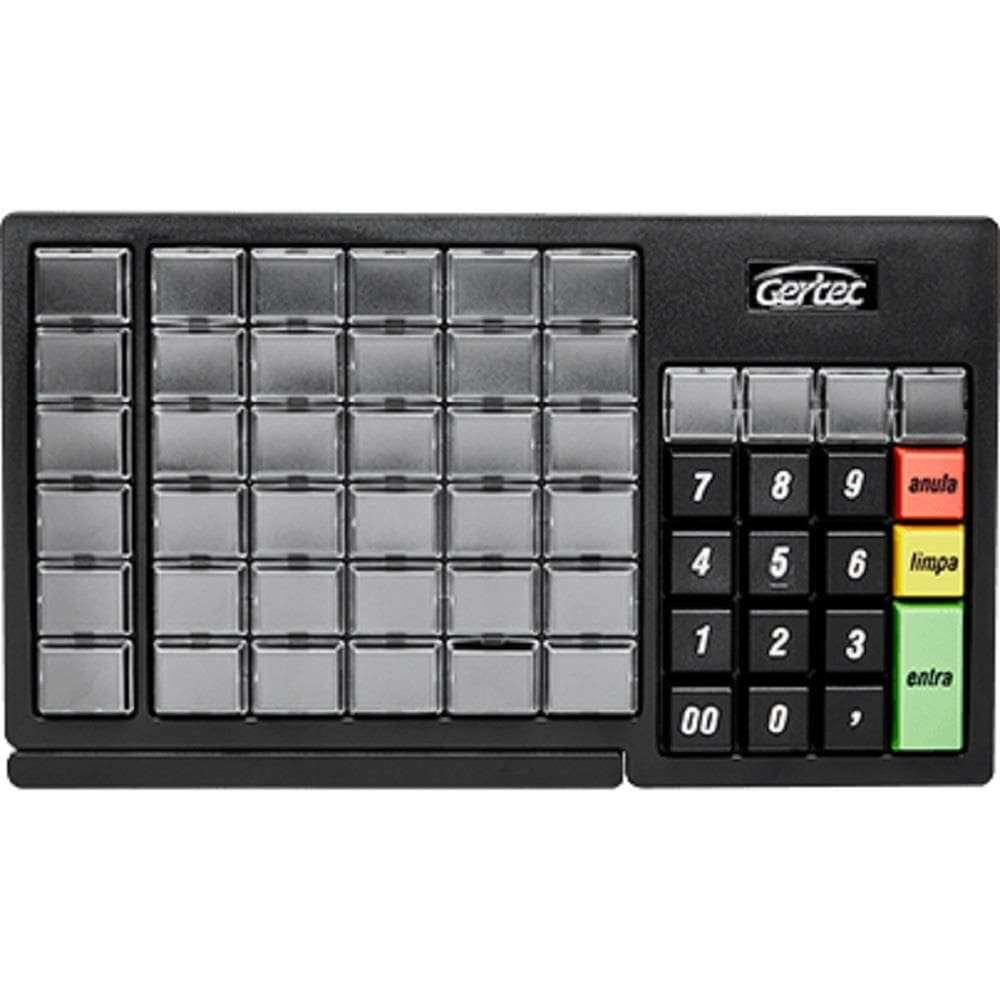 Teclado Para PDV Gertec TEC55, 55 Teclas, Programável, USB, Preto