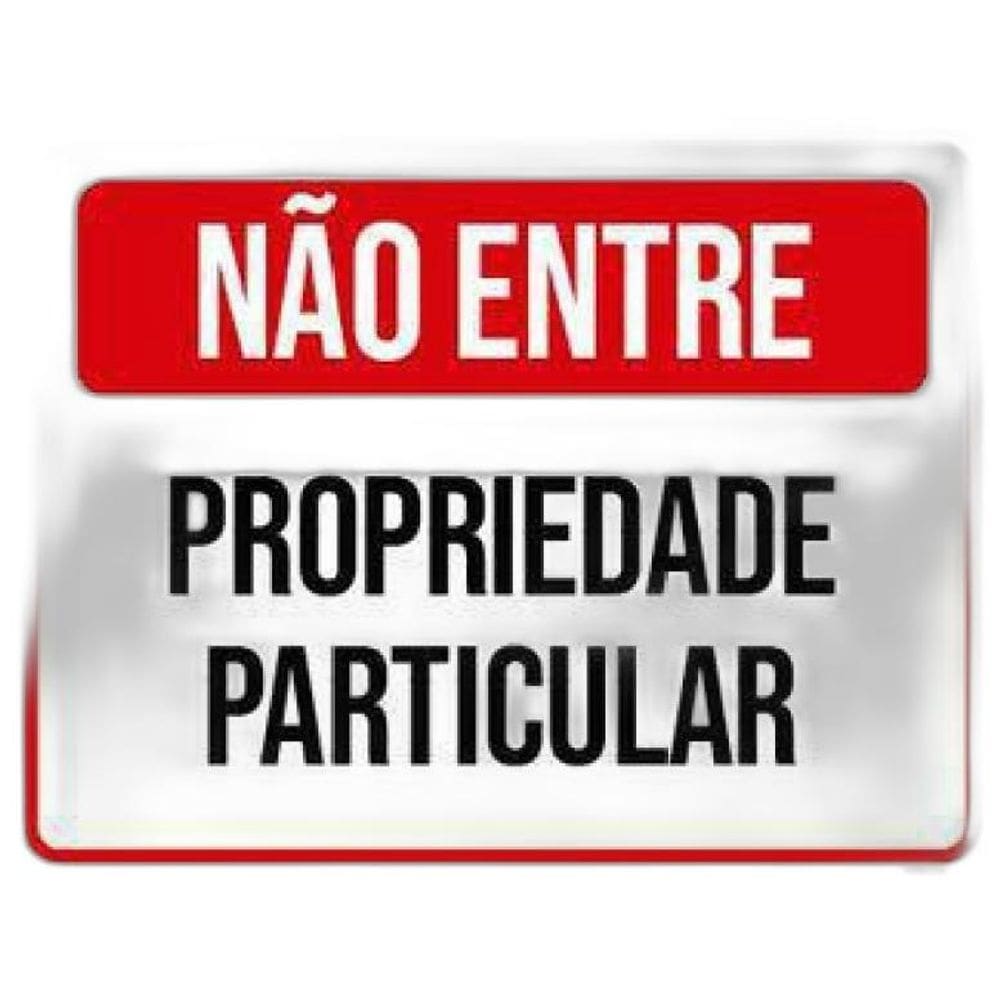 Kit 5 Placas Sinalização Não Entre Propriedade Particular