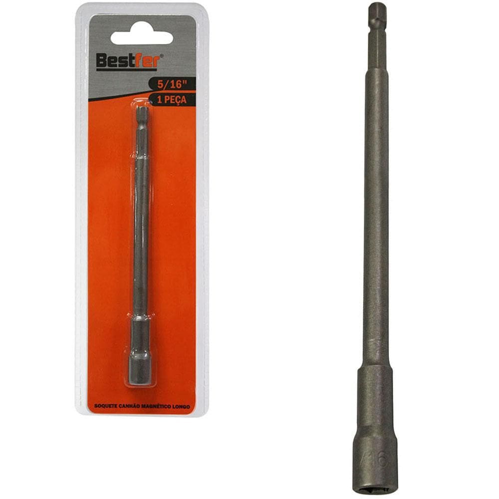 Canhao / Soquete Magnetico Longo 5/16``
