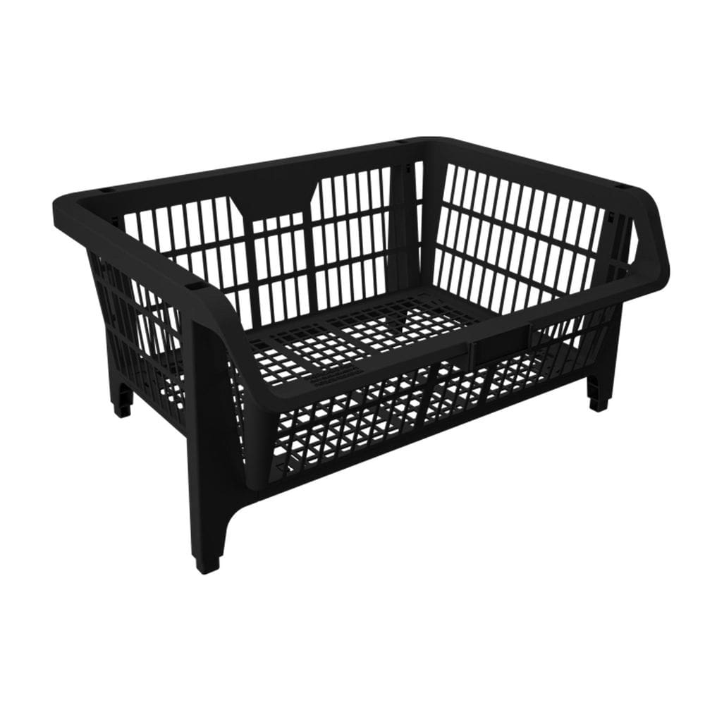 Cesto Prático Expositor Plástico Grande Preto 42509 Presto
