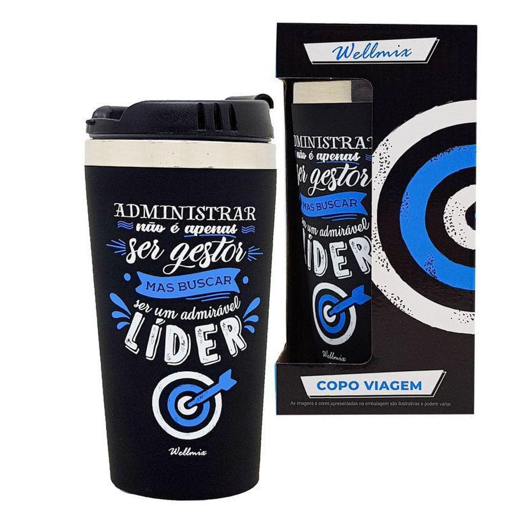 Copo Inox Térmico 450Ml Administração Adm Preto