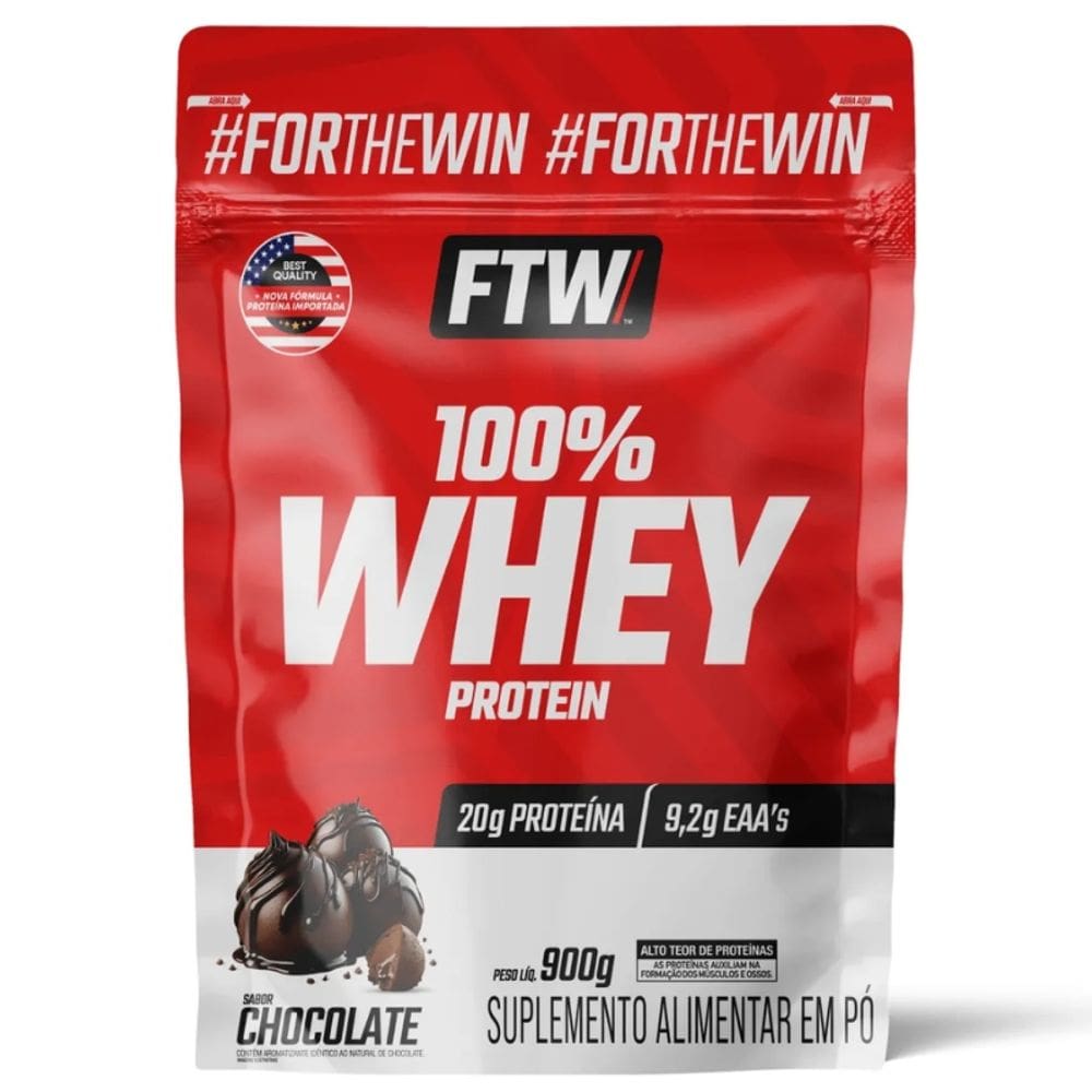 Whey Protein Concentrado Proteína 100% Pure Refil (900g) FTW