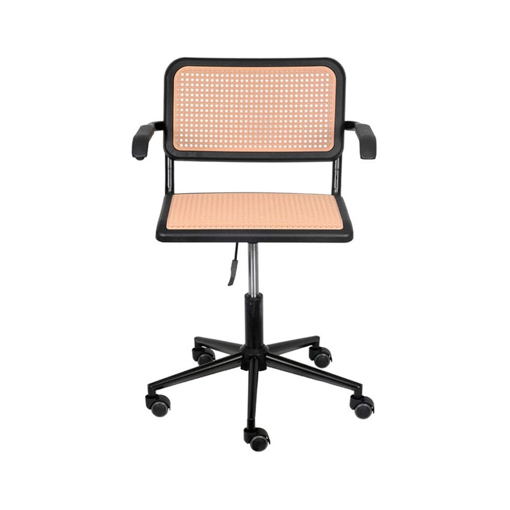 Cadeira OR-1158 em PP Simulando Palha no Assento e Encosto com Braço e Base Rodízio OR Design