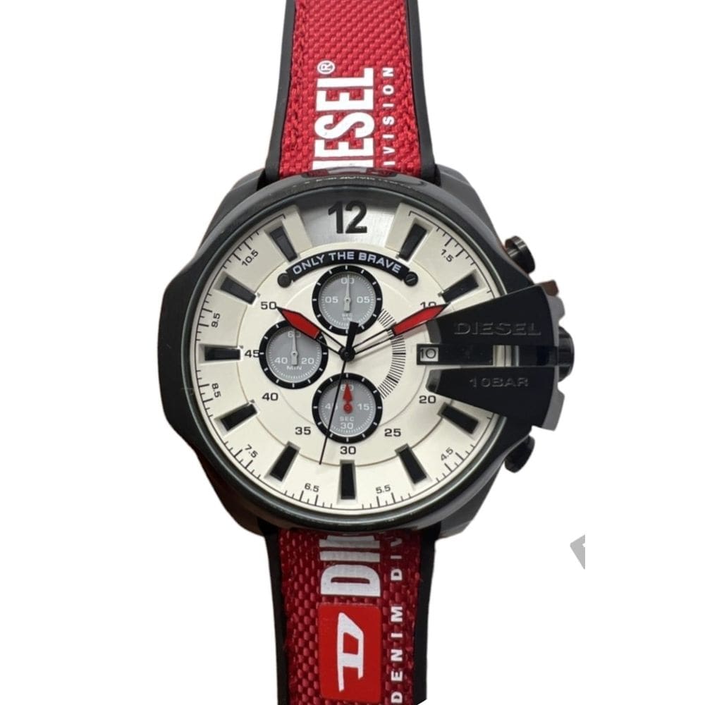 Relógio Masculino Diesel Dz4512 Vermelho Caixa Manual