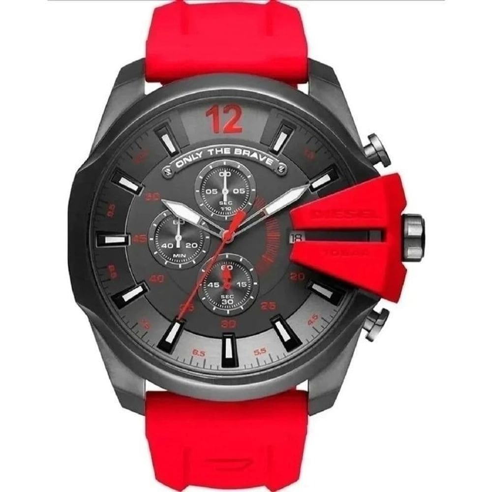 Relógio Masculino Diesel Dz4427 Red Caixa Manual Completo