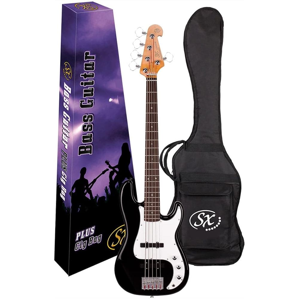 Baixo Sx Jazz Bass 5 Cordas Spb62+5 Bk C/ Bag Bb400