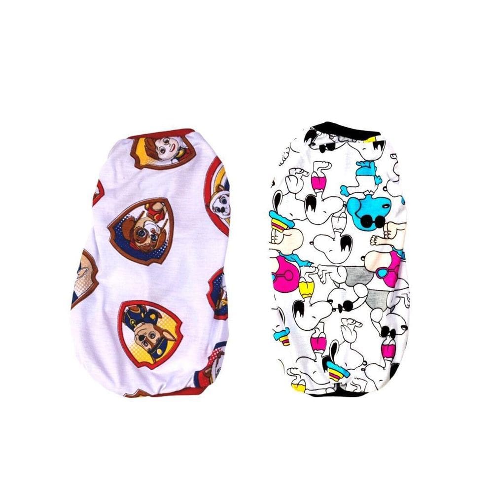 Kit 2 Roupas Para Cães - Pijamas Estampados Egg