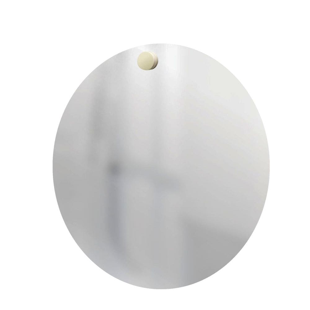 Espelho Decorativo Pen Pendurador Branco 50 Cm Redondo