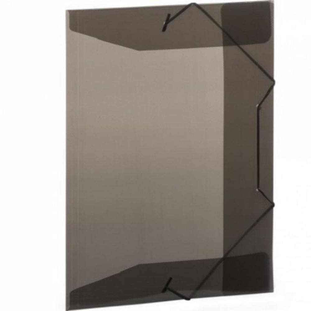 Pasta Aba Elástico Basic Ofício Fumê Sem Dorso Plascony