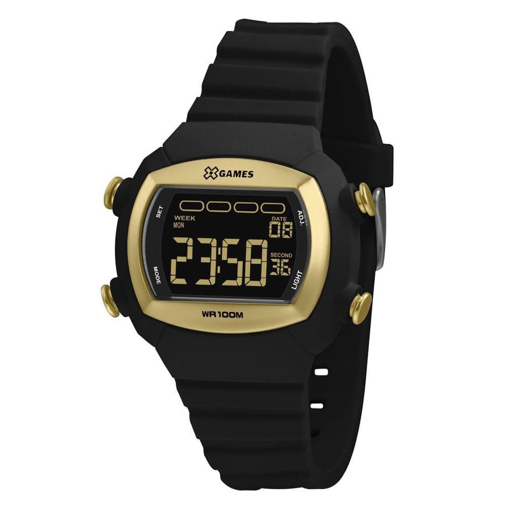 Relógio Digital Feminino X-Games Xlppd052 Pxpx Preto/Dourado