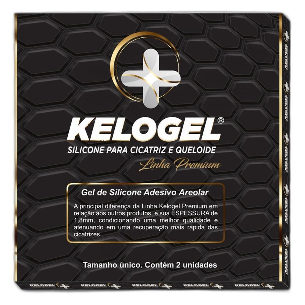 Adesivo Silicone Areolar 8Cmx8Cm Esp.1.8Mm Premium Kelogel