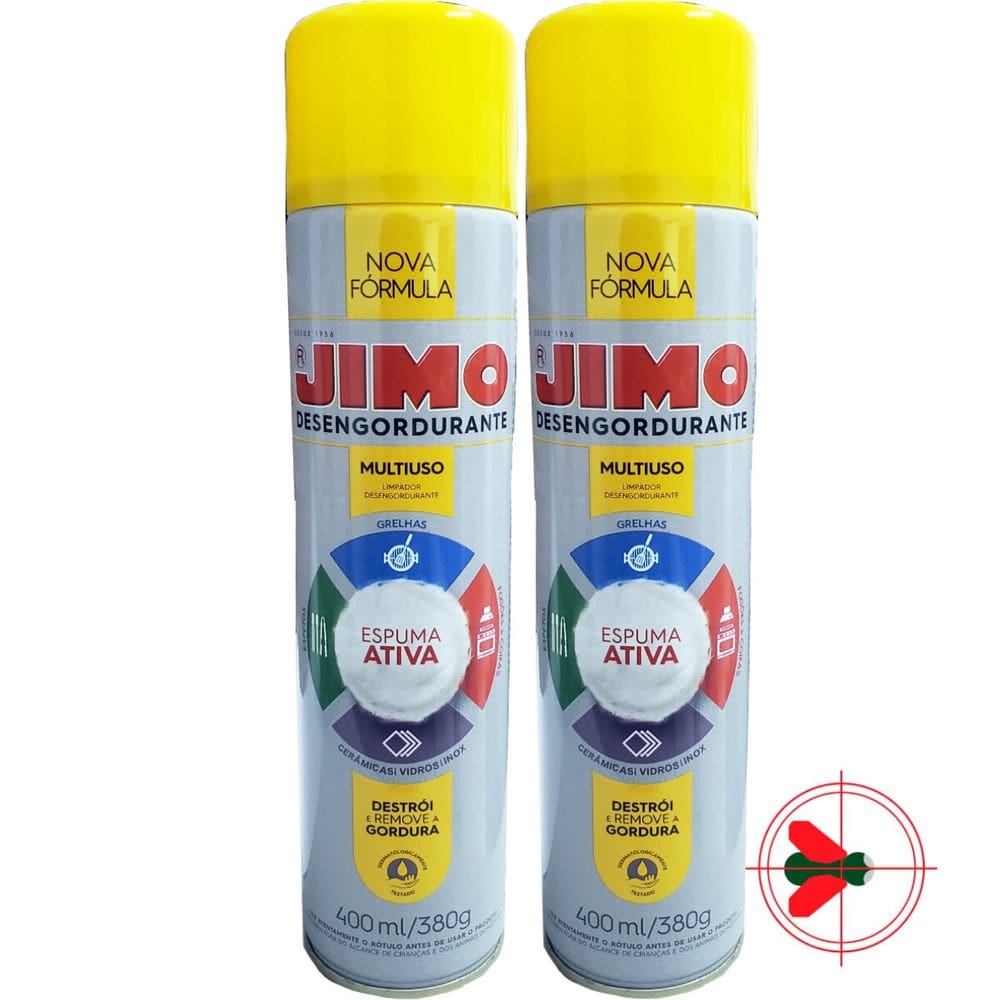 2 Desengordurantes Multiuso 400Ml Espuma Ativa Jimo