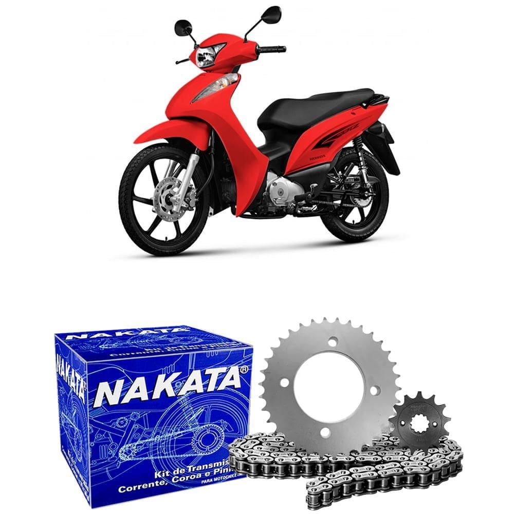Kit Relação Transmissão Biz 110i Biz 125 Com Retentor Nakata