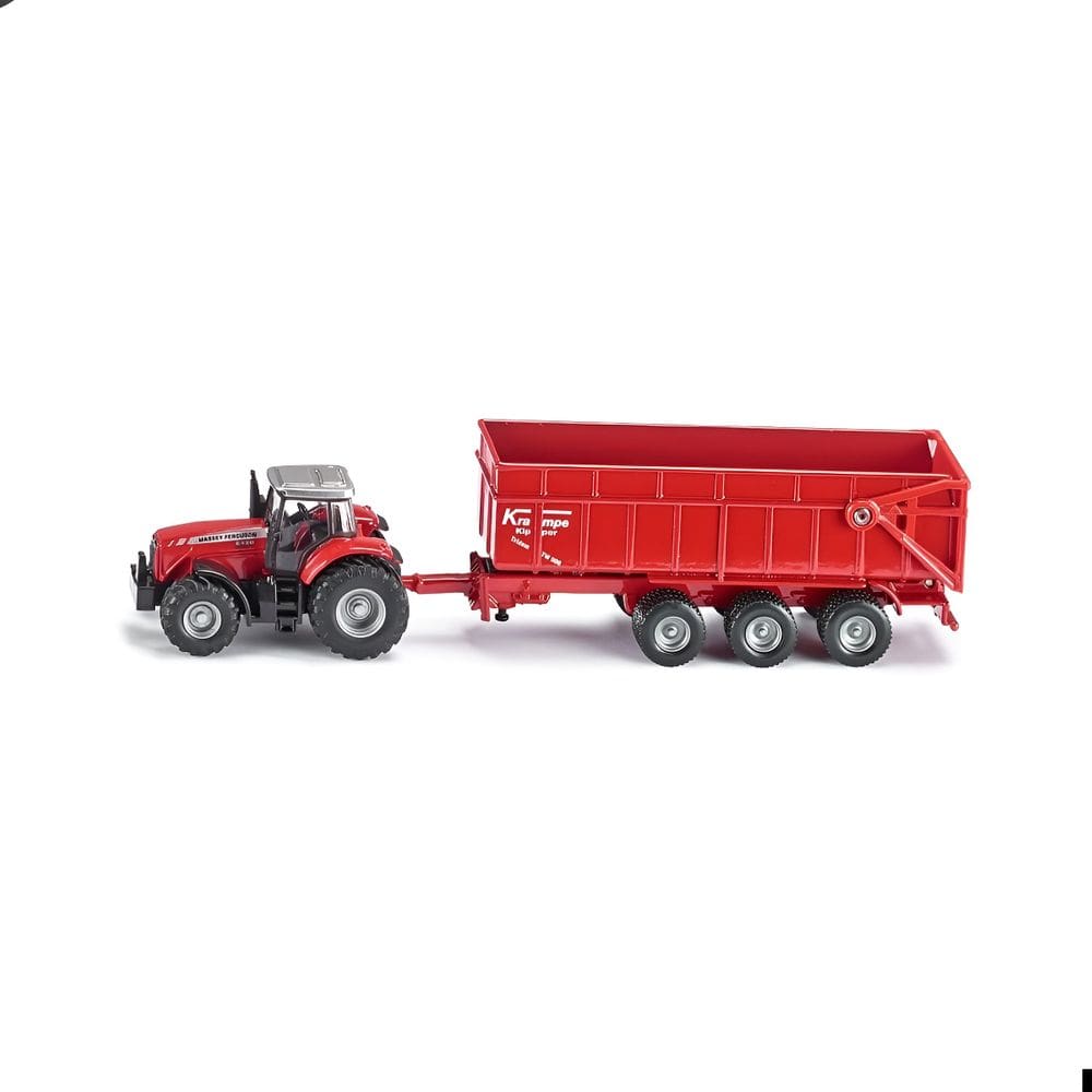Miniatura Trator Massey Ferguson Reboque Basculante 1/87