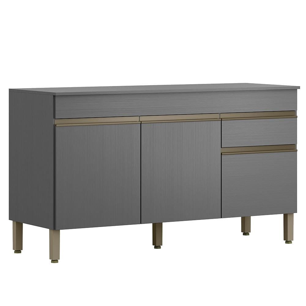 Balcao Com Tampo 3 Portas 1 Gaveta 150 cm Line KTP