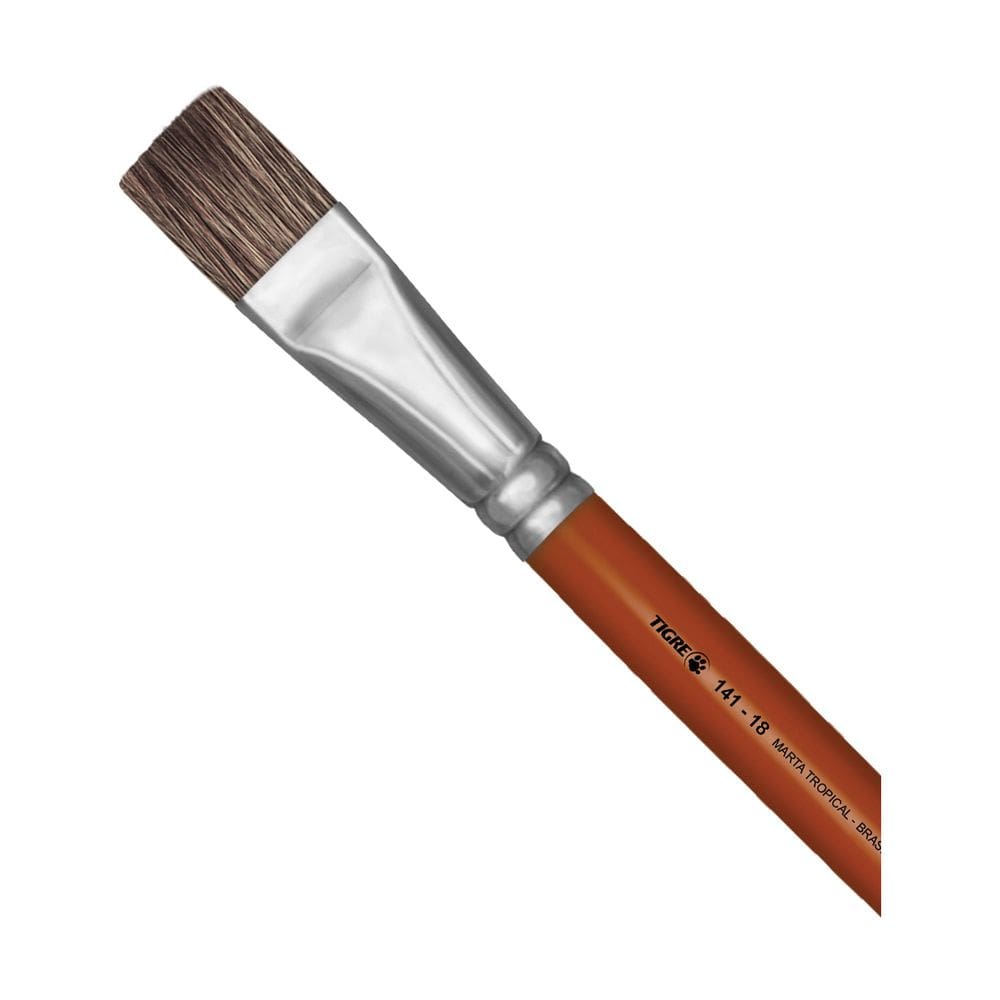Pincel sintetico para artesanato Chato 141 N18 Pinceis Tigre