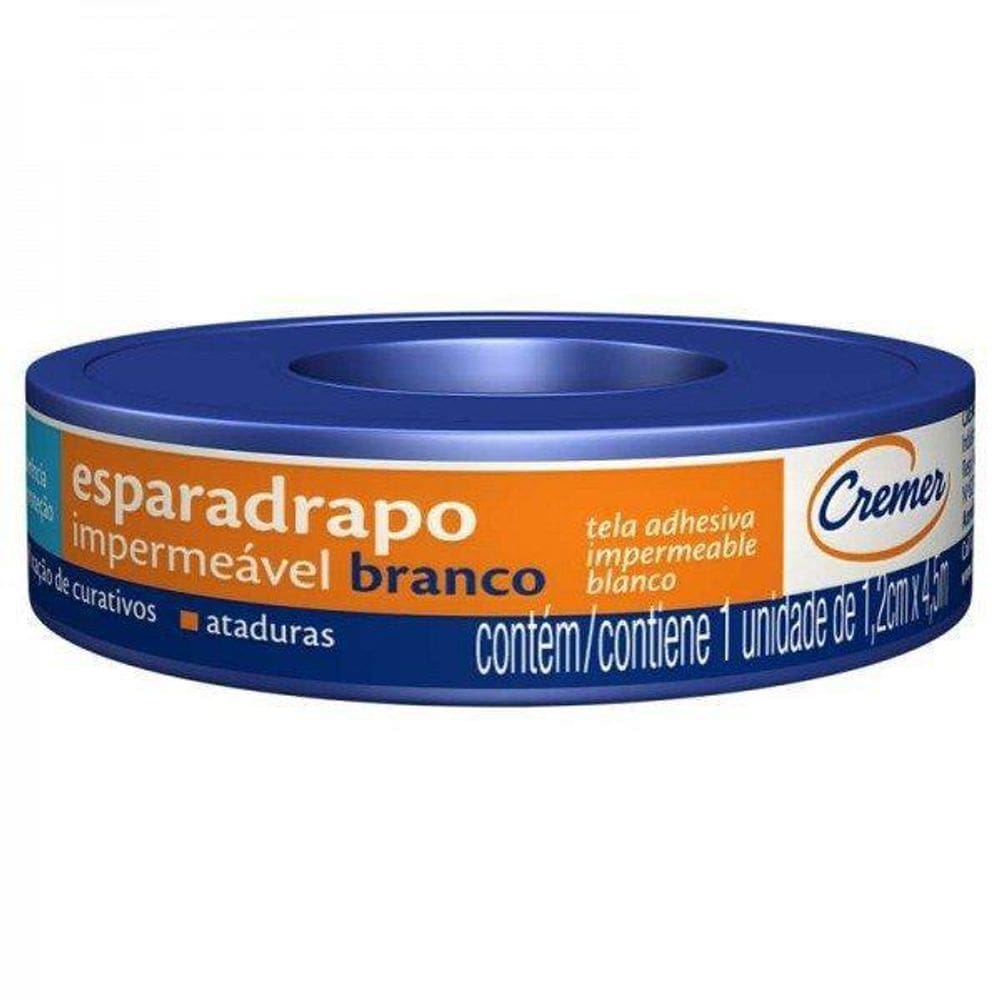 Esparadrapo Cremer Impermeável Branco - 1,2Cm X 4,5M