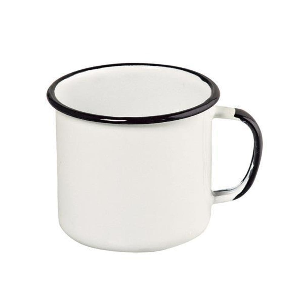 Caneca Em Aço Esmaltado Mãe Ágata Ewel 370Ml - Branco