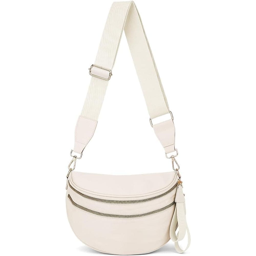 Bolsa transversal de nylon para mulheres, cor sólida, espaçosa