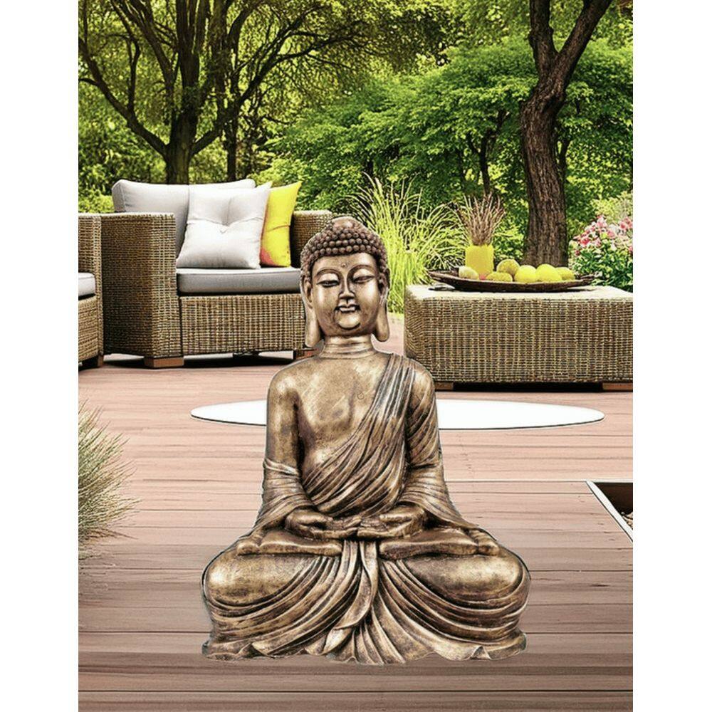 Buda Hindu dourado meditando meditação estátua Decorativa Grande 46 cm
