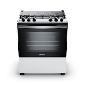 Fogão Brastemp 5 Bocas Com Botões Removíveis E Exclusivo Aro Protetor Branco BFS5NDB Bivolt