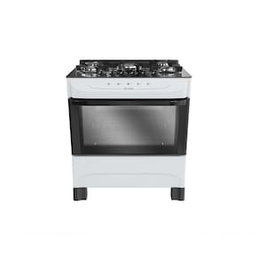 Fogão Mueller 5 Bocas Com Mesa De Vidro eAcendimento Branco MFV5BB Bivolt