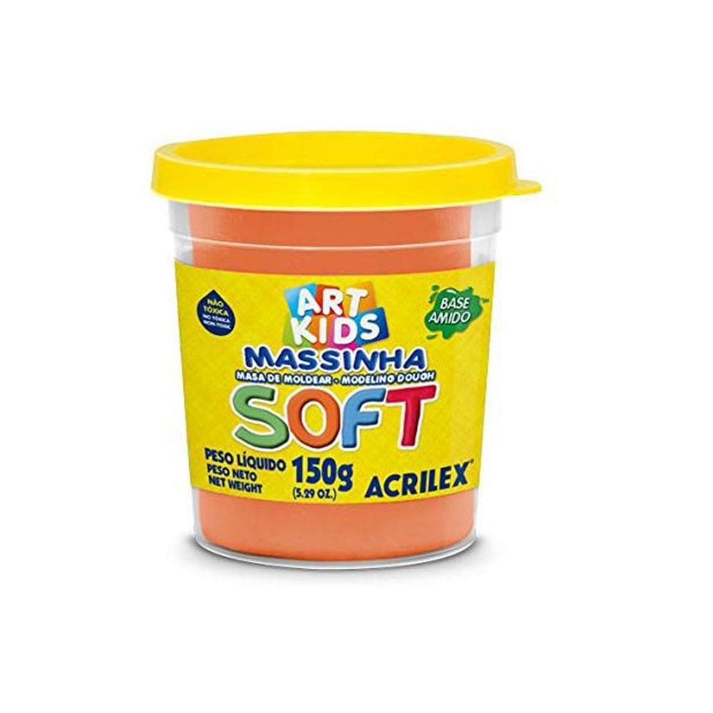 Massinha Para Modelar Soft 150G Laranja Base Amido Acrilex
