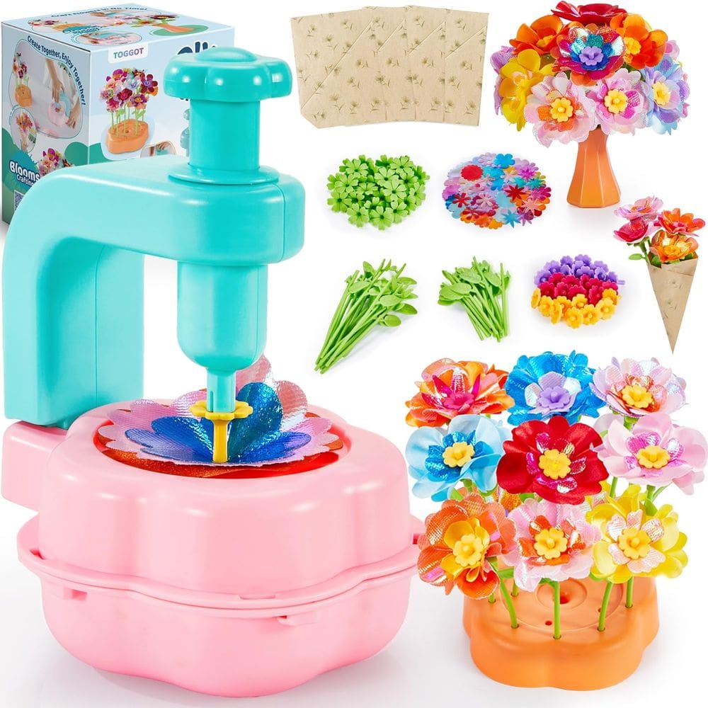 Kit de artesanato de buquê de flores TOGGOT para meninas de 4 a 9 anos