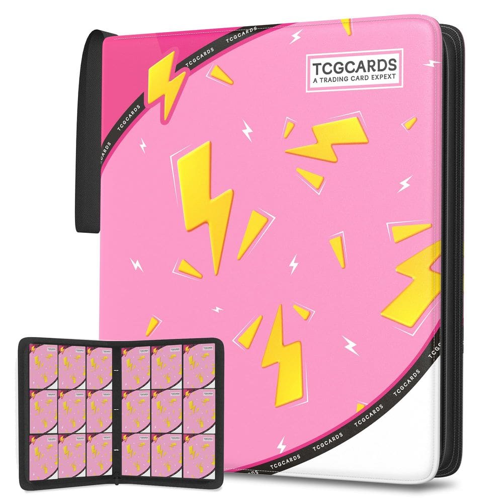 Encadernador de cartas colecionáveis Yifan 900, bolsos com 50 mangas, rosa