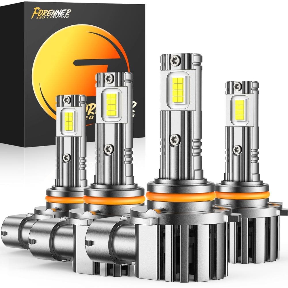 Lâmpadas forenner 9006 9005 Fog Ultra Bright 6500K, pacote com 4