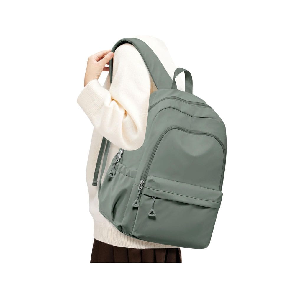 Mochila BJLFS Green Cute School com compartimento para laptop 24L