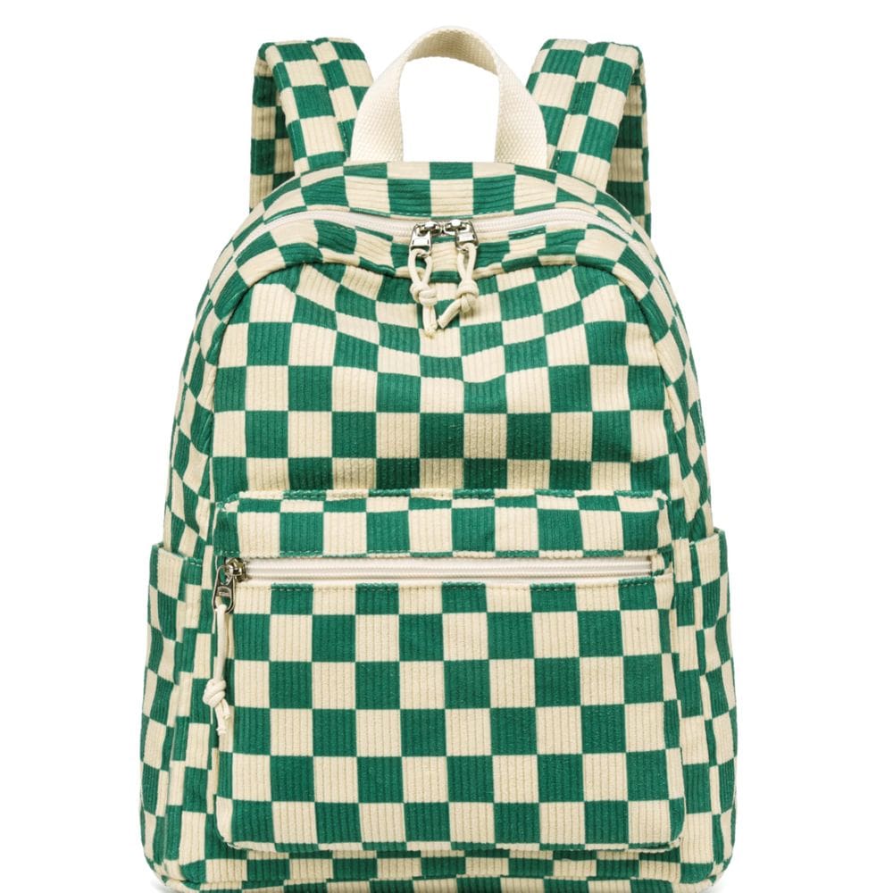 Mochila Bluboon Mini para meninas, criança, veludo cotelê floral